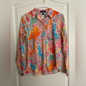 Chaps Women’s Multicolor Paisley Shirt in size M